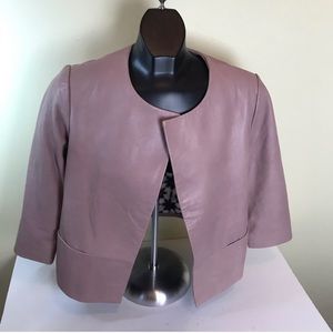 Ted Baker Morisr NEW Crop Leather Jacket Pockets